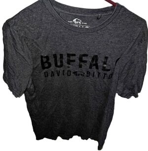 Men's Buffalo David Bitton Charcoal T-shirt Size Medium